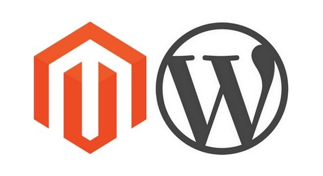 Magento WordPress Logos Magento and WordPress can complement each other.